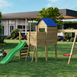 Bibalu leget�rn trykimpr�gneret med gr�n rutsjebane