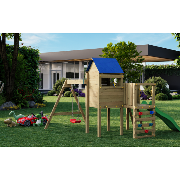 Bibalu leget�rn trykimpr�gneret med gr�n rutsjebane