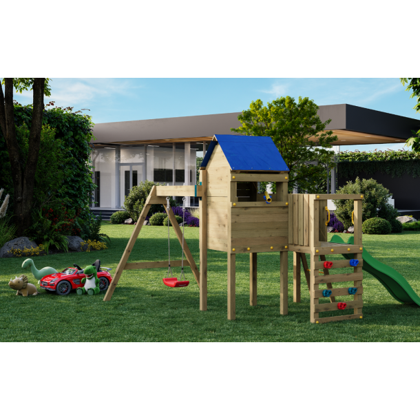 Bibalu leget�rn trykimpr�gneret med gr�n rutsjebane