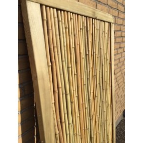 Derfor Serrated ske Bambus hegn med ramme 90x180cm (BxH) - Bambushegn - jmkiil.dk