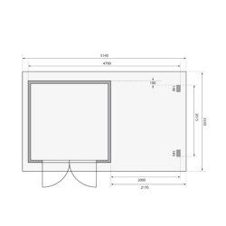 Bastrup model 5 i ubehandlet p 8,8m2 + 2m udhng