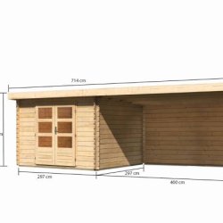 Bastrup model 5 i ubehandlet p 8,8m2 + 4m udhng