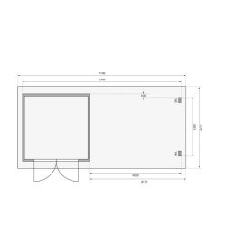 Bastrup model 5 i ubehandlet p 8,8m2 + 4m udhng