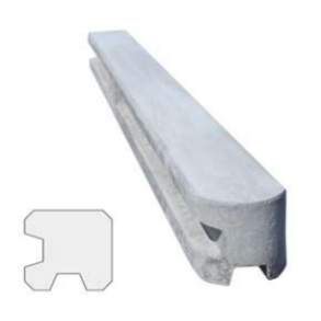 Hegnsstolpe venstre hj�rne 13x13x190cm (120cm over jord)