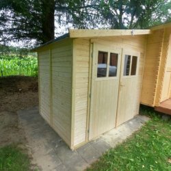 Bevtoft model 3 redskabsskur til montage op ad husmur i ubehandlet p 6,22m2