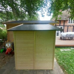 Bevtoft model 3 redskabsskur til montage op ad husmur i ubehandlet p 6,22m2