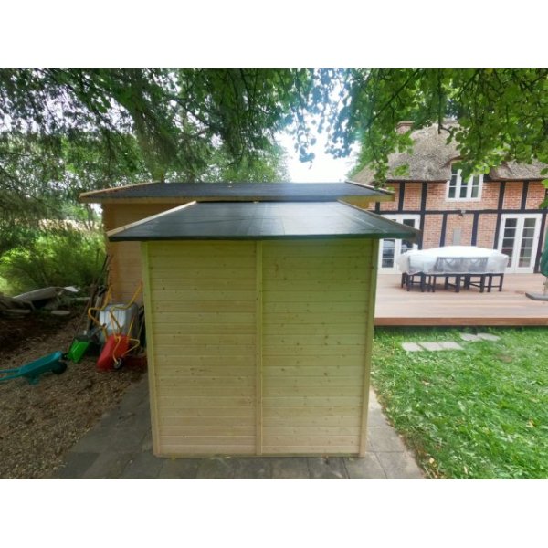 Bevtoft model 3 redskabsskur til montage op ad husmur i ubehandlet p 6,22m2