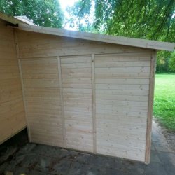 Bevtoft model 3 redskabsskur til montage op ad husmur i ubehandlet p 6,22m2