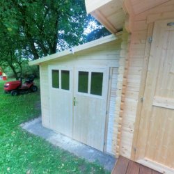 Bevtoft model 3 redskabsskur til montage op ad husmur i ubehandlet p 6,22m2