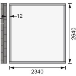 Bevtoft model 3 redskabsskur til montage op ad husmur i ubehandlet p 6,22m2