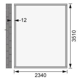 Bevtoft model 4 redskabsskur til montage op ad husmur i ubehandlet p 8,27m2