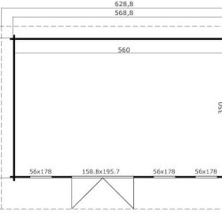 Bindslev havehus/anneks i ubehandlet p 19,6m2