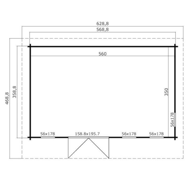 Bindslev havehus/anneks i ubehandlet p 19,6m2