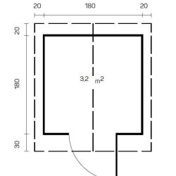 Bjert redskabsskur p 3,2m2 i ubehandlet tr