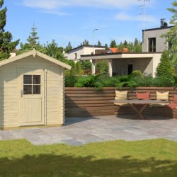 Bjert redskabsskur p 3,2m2 i ubehandlet tr