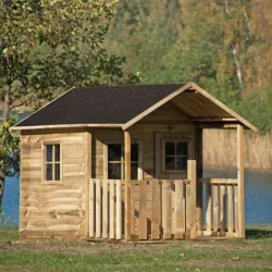Bjrk trlegehus med udhng  klassisk leg og hyggelig stemning i haven 3m2 inkl. terrasse