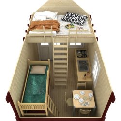 Bogense havehus med hems i ubehandlet tr p 14,4m2