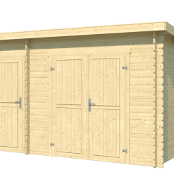 Redskabsskur Borup 9 m&sup2; med 2 rum, enkelt- og dobbeltdr - Guldklasse