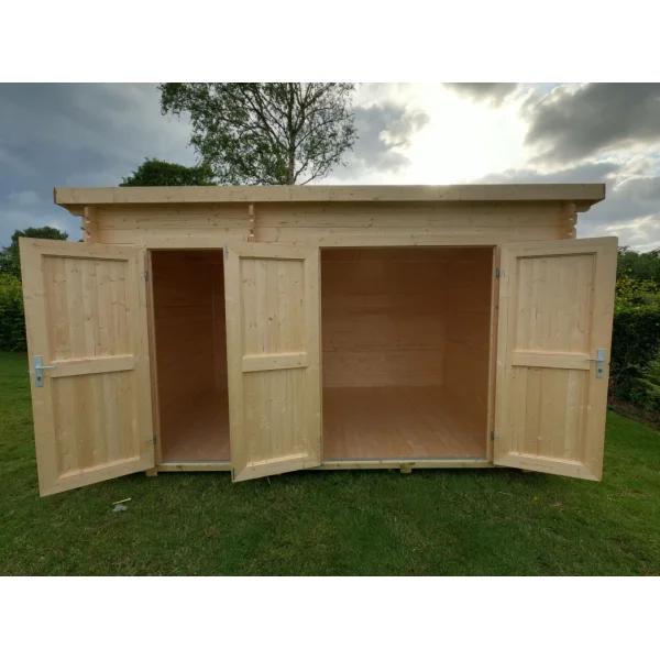 Redskabsskur Borup 9 m&sup2; med 2 rum, enkelt- og dobbeltdr - Guldklasse