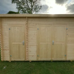 Redskabsskur Borup 9 m&sup2; med 2 rum, enkelt- og dobbeltdr - Guldklasse