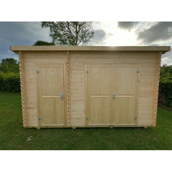 Redskabsskur Borup 9 m&sup2; med 2 rum, enkelt- og dobbeltdr - Guldklasse