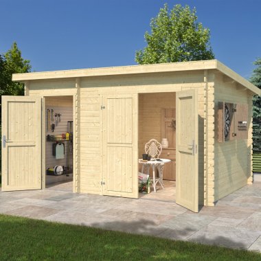 Borup redskabsskur på 9m2 (redskabsskur model)