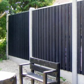 Br�ddehegn lodret, trykimp. Gran sortmalet 189x90cm (120cm over jord)