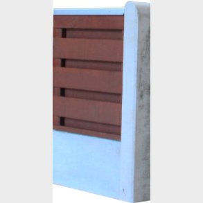 Vandret br�ddehegn i teakmalet trykimpr�gneret gran 189x120cm (150cm over jord)