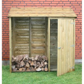 Brndeskur med opbevaringsrum  praktisk og holdbar opbevaring i trykimprgneret tr