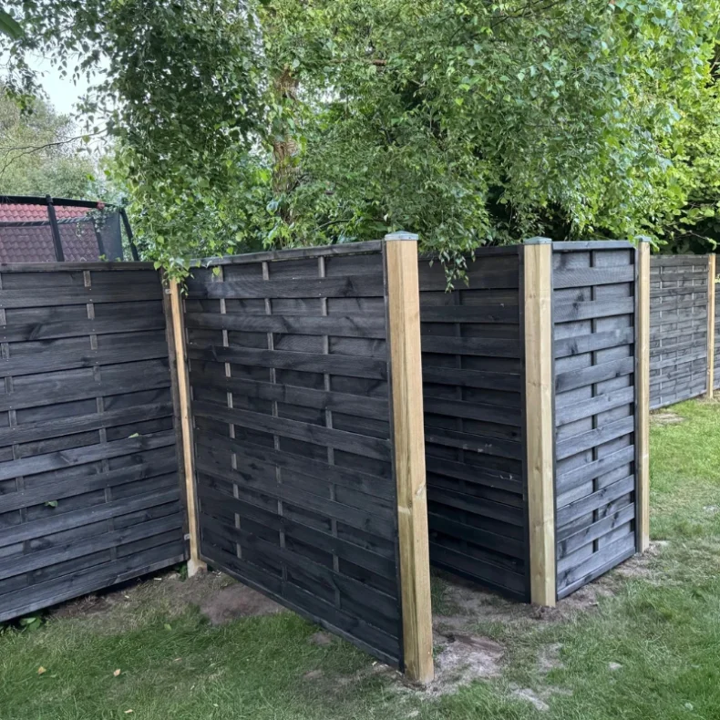 Lukket lamelhegn i gr 90x180cm - model Bramming 