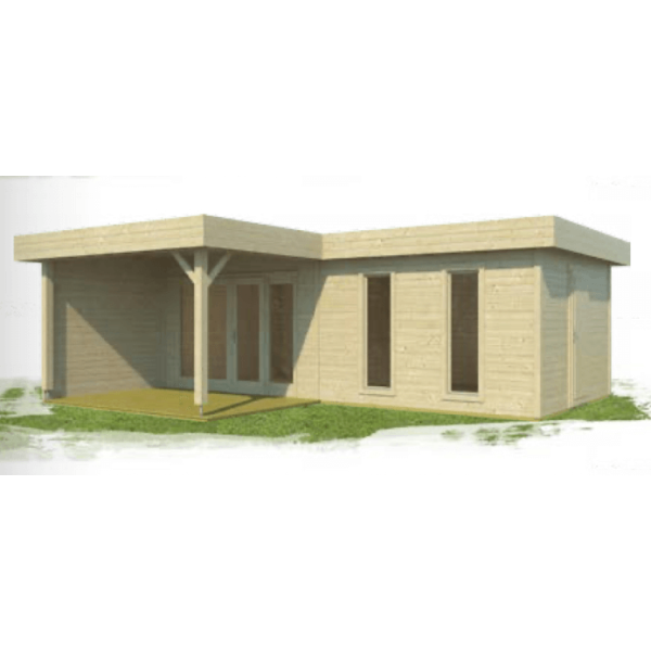 Bredebro model 2 havehus / anneks med terrasse i ubehandlet p 23,5m2 + 8,75m2