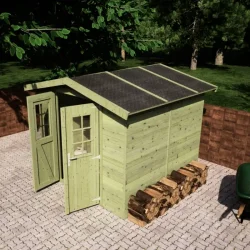 Redskabsskur i elementer &#150; model Br&uuml;gge 4,8 m&sup2; - Slvklasse