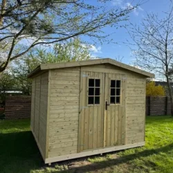 Slvklasse: Redskabsskur i elementer &#150; model Br&uuml;gge 8,5 m&sup2;