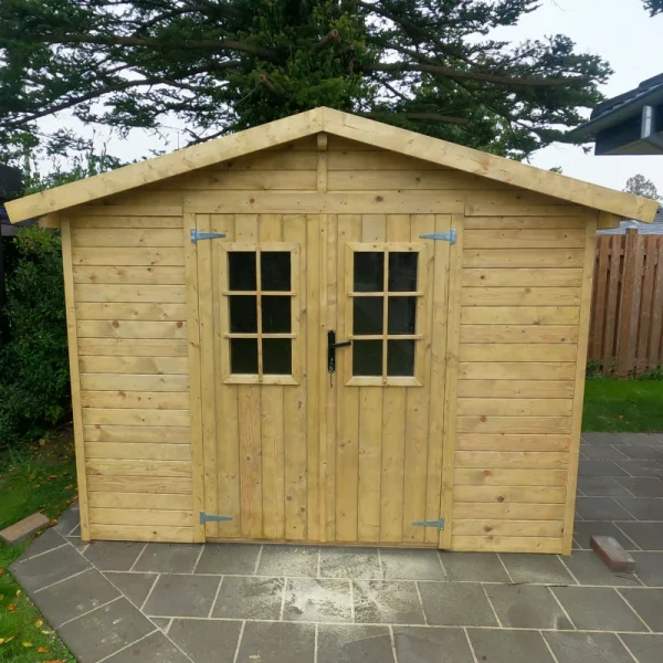 Redskabsskur i elementer &#150; model Br&uuml;gge 6,3 m&sup2; - Slvklasse