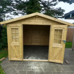 Redskabsskur i elementer &#150; model Br&uuml;gge 6,3 m&sup2; - Slvklasse