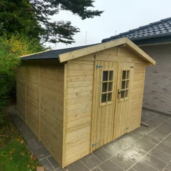 Redskabsskur i elementer &#150; model Br&uuml;gge 6,3 m&sup2; - Slvklasse