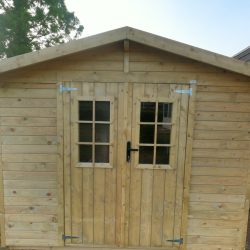 Redskabsskur i elementer &#150; model Br&uuml;gge 6,3 m&sup2; - Slvklasse