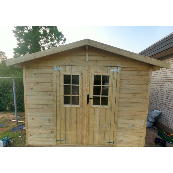 Redskabsskur i elementer &#150; model Br&uuml;gge 6,3 m&sup2; - Slvklasse