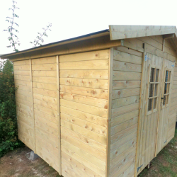 Redskabsskur i elementer &#150; model Br&uuml;gge 6,3 m&sup2; - Slvklasse