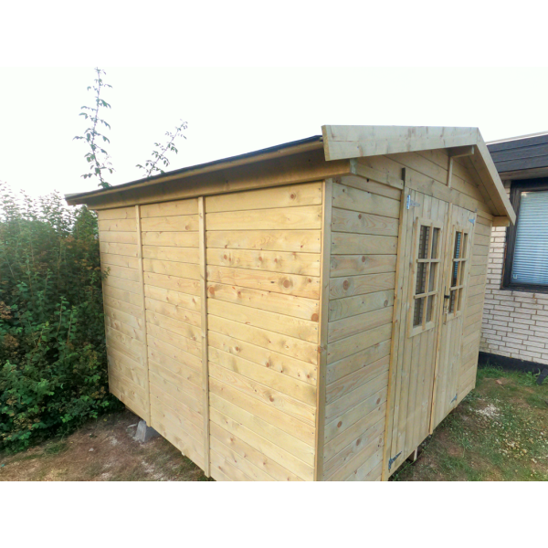 Redskabsskur i elementer &#150; model Br&uuml;gge 6,3 m&sup2; - Slvklasse