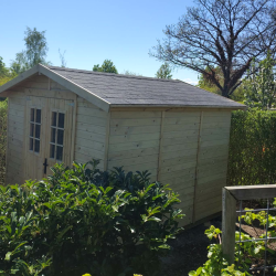 Redskabsskur i elementer � model Br�gge 6,3 m� - S�lvklasse