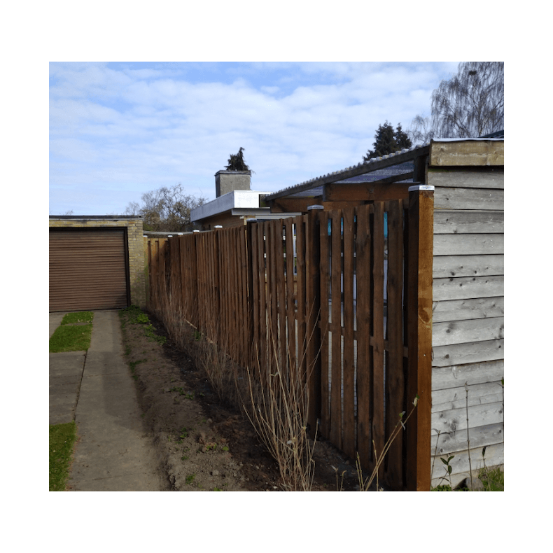 Kalmarhegn 180x180cm i brun trykimprgnering - model Skibby