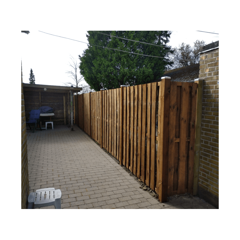 Kalmarhegn 180x180cm i brun trykimprgnering - model Skibby