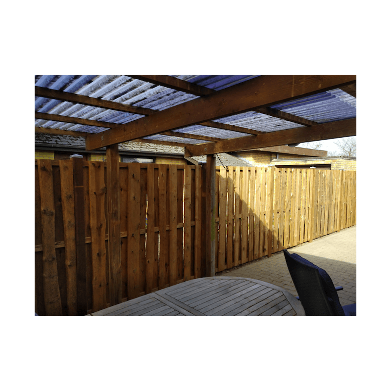 Kalmarhegn 180x180cm i brun trykimprgnering - model Skibby