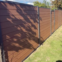 Milano komposithegn med aluminiumsstolper i antracit - Guldklasse