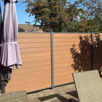 Milano komposithegn med antracitte alustolper - komplet st inkl. tilbehr - Guldklasse