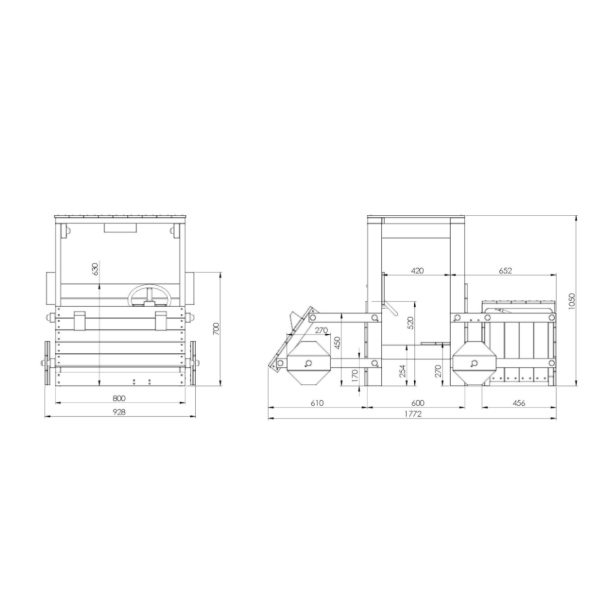 Buggy leget�rn teak malet
