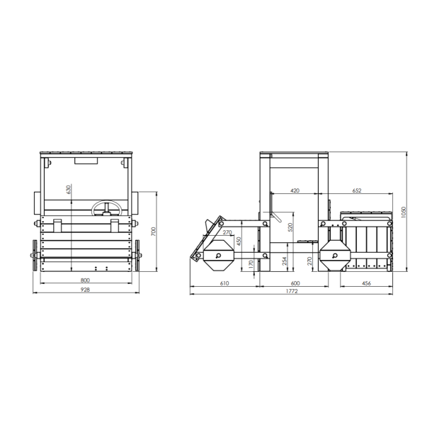 Buggy leget�rn teak malet