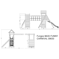 Carnival leget�rn trykimpr�gneret med gr�n rutsjebane