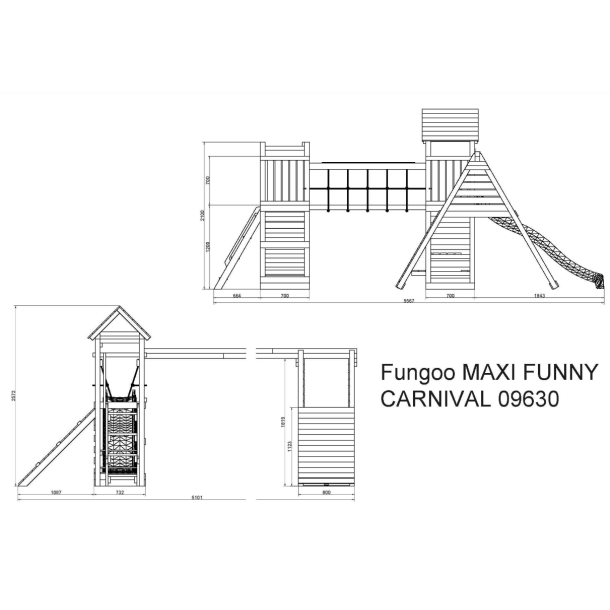 Carnival leget�rn trykimpr�gneret med gr�n rutsjebane